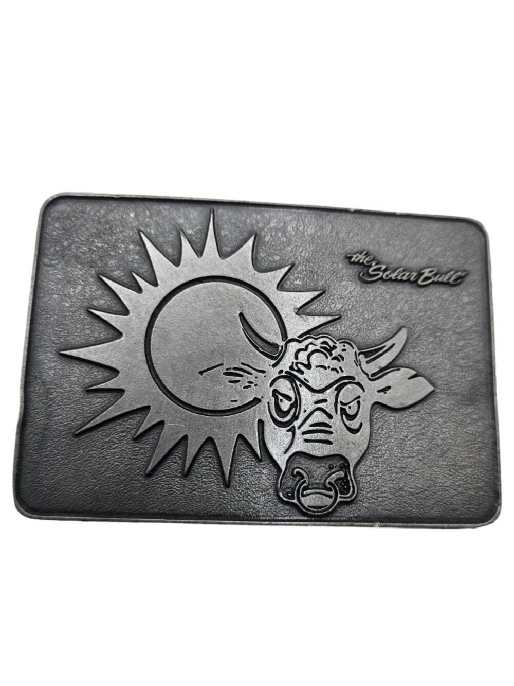 Solar Bull Belt Buckle Vintage Sun Cow Steer Promotional Western Wear